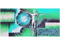 OBRAZ ABSTRAKCYJNY TANIEC ZIELENI