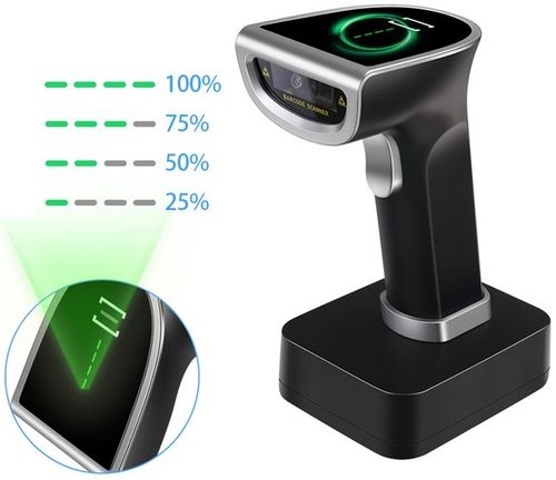 Bezprzewodowy skaner czytnik kodów kreskowych QR 1D 2D z bazą ładującą na Arena.pl