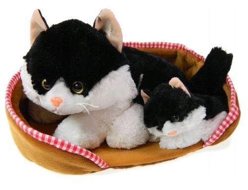 INTERAKTYWNY KOT W POSŁANKU Reaguje na Dotyk + KOTEK 2 kotki na Arena.pl