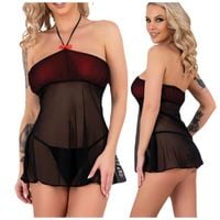 KOSZULKA NOCNA KRÓTKA HALKA PRZEŚWITUJĄCA S/M