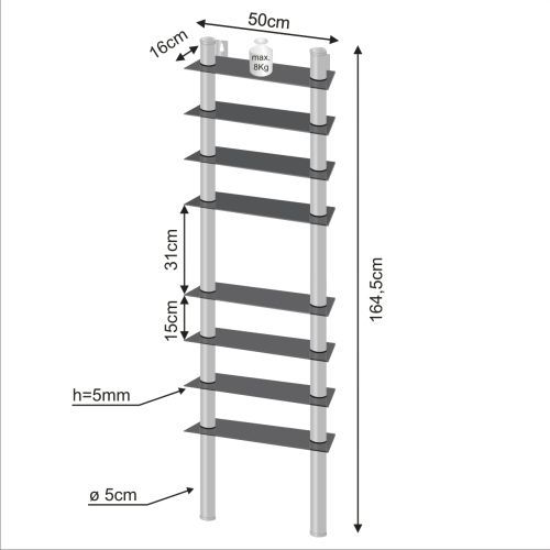 Regał na ścianę SLIM na Arena.pl