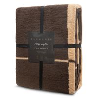 Koc narzuta 220X240 cm jasnobeżowy Eva Minge bawełna akryl