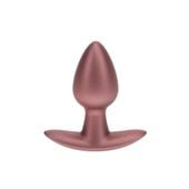 smooth silicone anal plug - small - 2.6 / 6,5 cm - rose gold