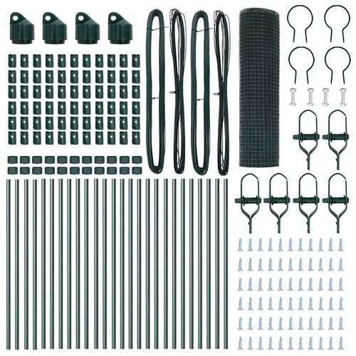 Ogrodzenie z słupkami Zielony 0.6 x 50 m Stal na Arena.pl