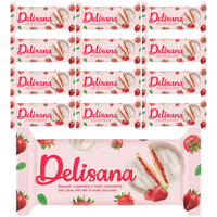 Delisana Ciastka z galaretką truskawkową w białej czekoladzie 135g x 12