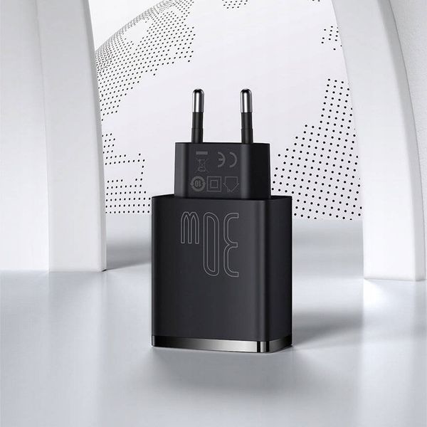 Baseus ładowarka sieciowa 2x USB / Typ C 30W 3A zdjęcie 7