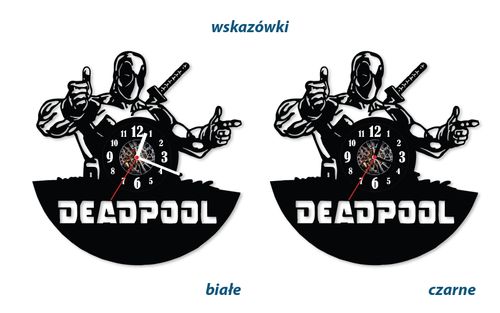 Zegar ścienny z płyty winylowej Deadpool 15.6 na Arena.pl