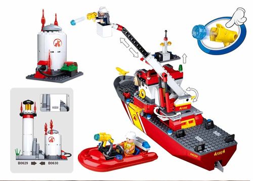 KLOCKI SLUBAN FIRE Statek straży pożarnej 429 el. komp. z LEG COB na Arena.pl