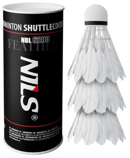 Lotki do badmintona z piór Nils NBL6203 3 sztuki