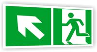 Tabliczka ewakuacyjna nadruk 20x10 cm Kierunek do wyjścia ewakuacyjnego