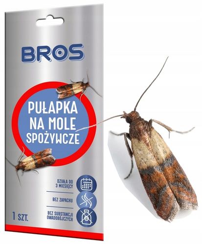 4x PUŁAPKA NA MOLE SPOŻYWCZE FEROMONOWA WABIĄCA SKUTECZNY LEP BROS na Arena.pl