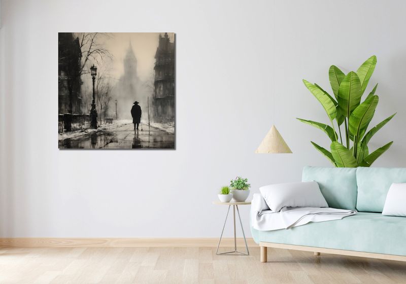 Obraz 90x90cm Mgła nad Londynem zdjęcie 2