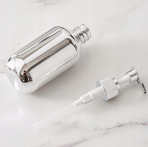 Dozownik Do Mydła Płyn Pojemnik Łazienkowy Srebrny na Arena.pl