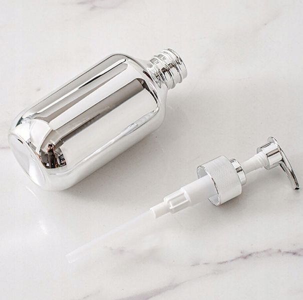 Dozownik Do Mydła Płyn Pojemnik Łazienkowy Srebrny zdjęcie 5