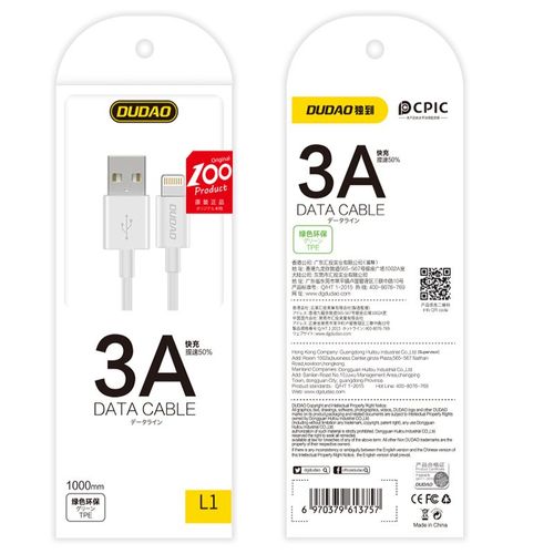 przewód kabel do iphone usb - lightning 3a 1m biały na Arena.pl