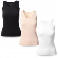 Koszulka Tank Top Damski Zestaw Podkoszulek Bokserki Bawełna 3-PAK MORAJ L