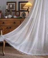 Boho zasłony do salonu vintage tassel hook koronkowe, tunel