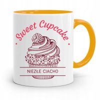 Kubek Żółty Dla Piekarza Sweet Cupcake Prezent Z Nadrukiem Ze Zdjęciem