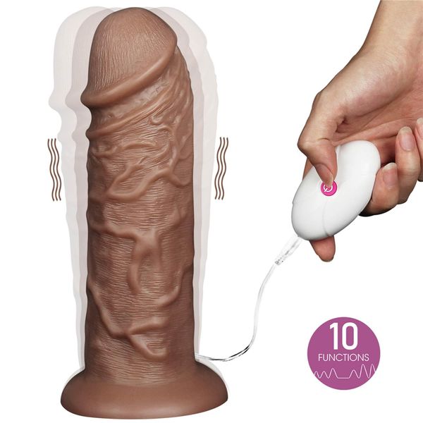10.5'' Realistic Chubby Vibrating Dildo zdjęcie 3