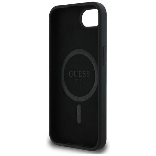 etui guess silicone script metal logo    magsafe do iphone 16e czarny na Arena.pl