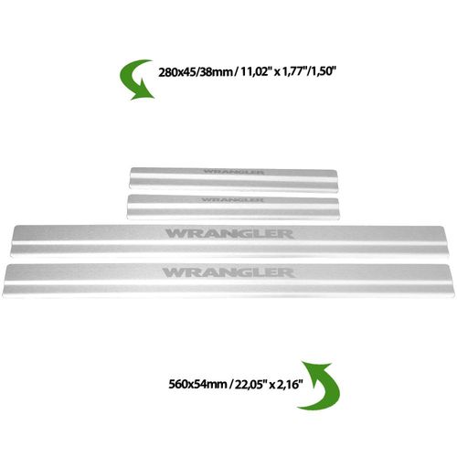 Listwa progowa JEEP WRANGLER MK3 JK Stal nierdzewna 304 mat 4szt na Arena.pl