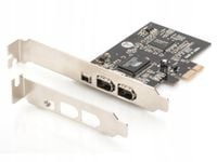 Kontroler Firewire (400) DIGITUS PCI Express, 3xZew. IEEE1394a 6pin + Mini,