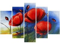 100CM 150CM OBRAZ 5 ELEM MAKI POLU ŚCIENNY