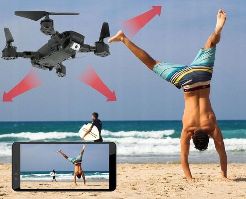 DRON KAMERA WIFI na Żywo ZAWIS POWRÓT ANDROID iOS 30MIN 2x Aku +GOGLE VR A na Arena.pl