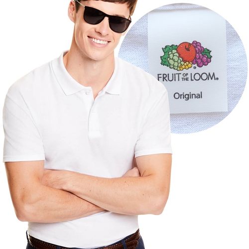 KOSZULKA Polo ORIGINAL Fruit of The Loom white L na Arena.pl