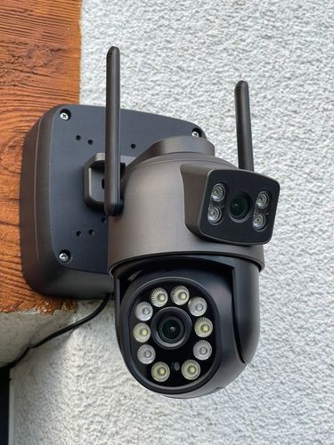 KAMERA ZEWNĘTRZNA OBROTOWA PODWÓJNA IP WiFi HD 5X ZOOM SMART DETEKCJA ALARM na Arena.pl