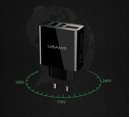 Inteligentna ładowarka USAMS LCD 3xUSB 15W 3A na Arena.pl