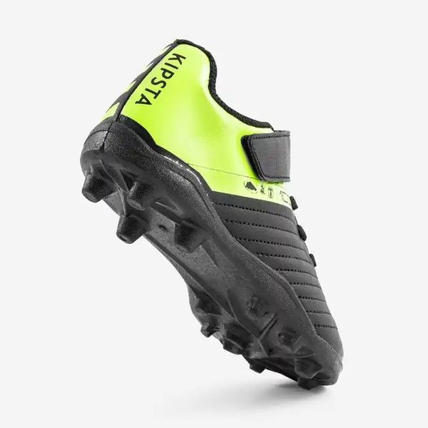 Buty do piłki nożnej dla dzieci Kipsta 100 Easy AG/FG na rzepy zdjęcie 2
