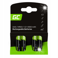 4X BATERIE AKUMULATORY R3/AAA MAŁE PALUSZKI GREEN CELL 800MAH LAMPY SOLARNE