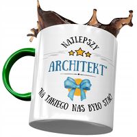 Kubek Zielony Dla Architekta Najlepszy Architekt Z Nadrukiem Ze Zdjęciem