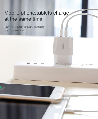 ŁADOWARKA SIECOWA BASEUS MINI DUAL-U CHARGER 2XUSB na Arena.pl