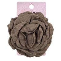 spinka do włosów duża klamra xl kwiat róża brązowa 9cm sp288br