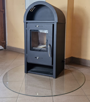 Szyba podstawa hartowana pod kominek 100 x 100 łza