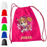 WOREK PLECAK SPORTOWY NA WF DLA DZIECI - PSI PATROL + IMIĘ! PAW PIES BAJKA