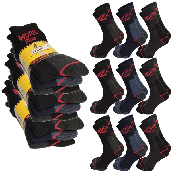 9x Skarpety WORK PLUS robocze mocne grube PL 38-40 zdjęcie 1