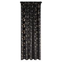 Zasłona 140x270 RAJA czarna połysk welwet taśma