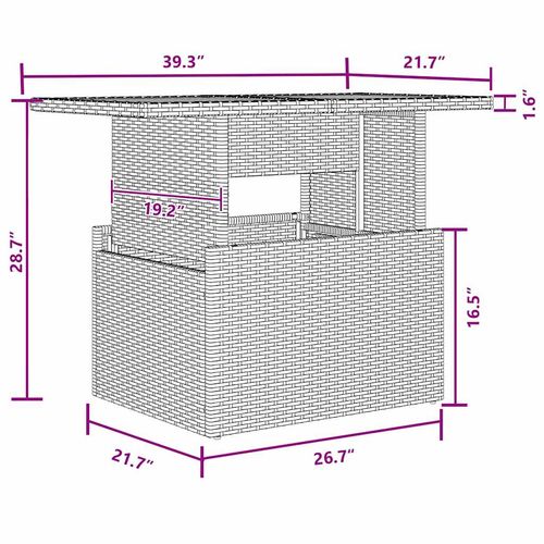 Zestaw do jadalni w ogrodzie z poduszką 6 pcs Czarny i Brązowy na Arena.pl