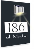 antracyt TABLICZKA lampka solarna ADRESOWA dibond dużo wzorów 30x20 cm