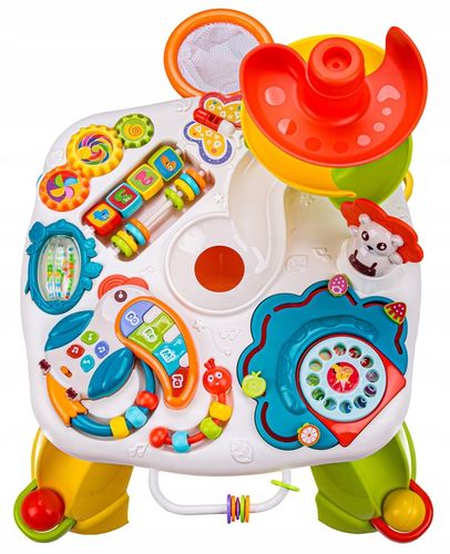 EDUKACYJNY interaktywny STOLIK ORGANKI ZJEŻDŻALNIA PIŁEK PIŁKI Liczydło na Arena.pl