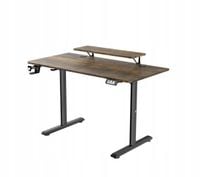 Biurko gamingowe Ultradesk HIGHLANDER 120 cm regulacja wysokości brązowe