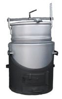 PARNIK Z SZAMOTEM CZARNY 60 L - PARNIK 60