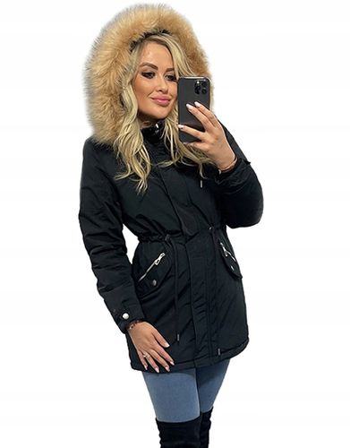 ZIMOWA PANTERA CIEPŁA PARKA KURTKA NA MISIU L na Arena.pl