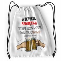 Plecak Dla Wiktorii Sportowy Szkolny Worek Torba Z Nadrukiem Ze Zdjęciem