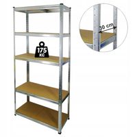 KADAX Regał Garażowy Metalowy Mocny 180x30cm 875kg