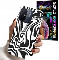 ETUI DO XIAOMI REDMI 12C - ABSTRAKCJA ZEBRA MODNE WZORY DLA KOBIET + SZKŁO