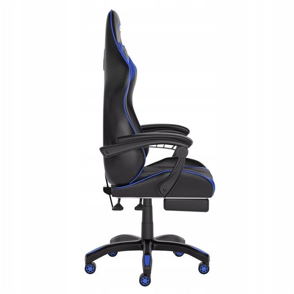 FOTEL GAMINGOWY CYBER CHAIRS X-POWER BLUE - BIUROWY Z MASAŻEM I PODNÓŻKIEM zdjęcie 10